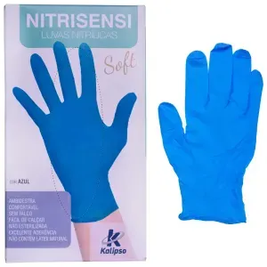 Luva Nitrisensi Soft Azul Kalipso - 100 Peças