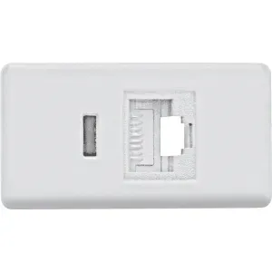 Módulo Tomada Transmissão Dados RJ45 Cat6 Branco Tramontina