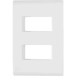Placa 2 Postos Afastados 4x2 Liz Branca Tramontina