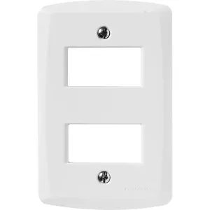 Placa 2 Postos Afastados 4x2 Lux² Branca Tramontina
