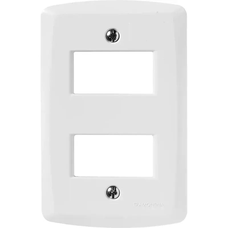 Placa-2-Postos-Afastados-4x2-Lux²-Branca-Tramontina-