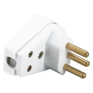 Plugue Macho 3p 10a Triangular Branco Tramontina