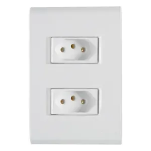 Conjunto 2 Tomadas Liz Branca Horizontal 2P+T 20A 250V Tramontina
