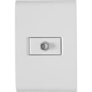 Conjunto 4x2 com 1 Tomada TV/SAT Coaxial Branco Tramontina