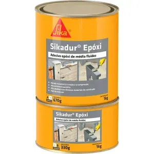 Adesivo Estrutural à Base de Resina Sikadur Epóxi 1Kg Sika
