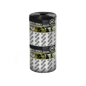Lona Preta e Branca 8 X 50M 48KG 120 Micras Lonax