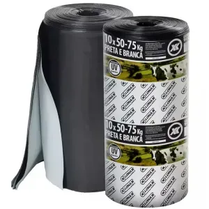 Lona Preta 10 X 50M 75KG 150 Micras Lonax