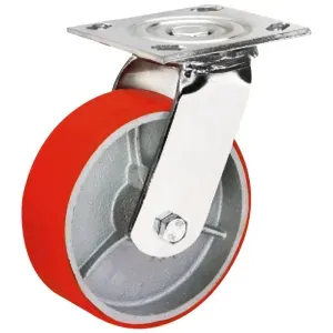 Rodizio de Ferro Giratório Pu 6" 350Kg Worker