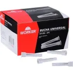 Bucha-Universal-de-Nylon-N°6-com-100-Pecas-Worker