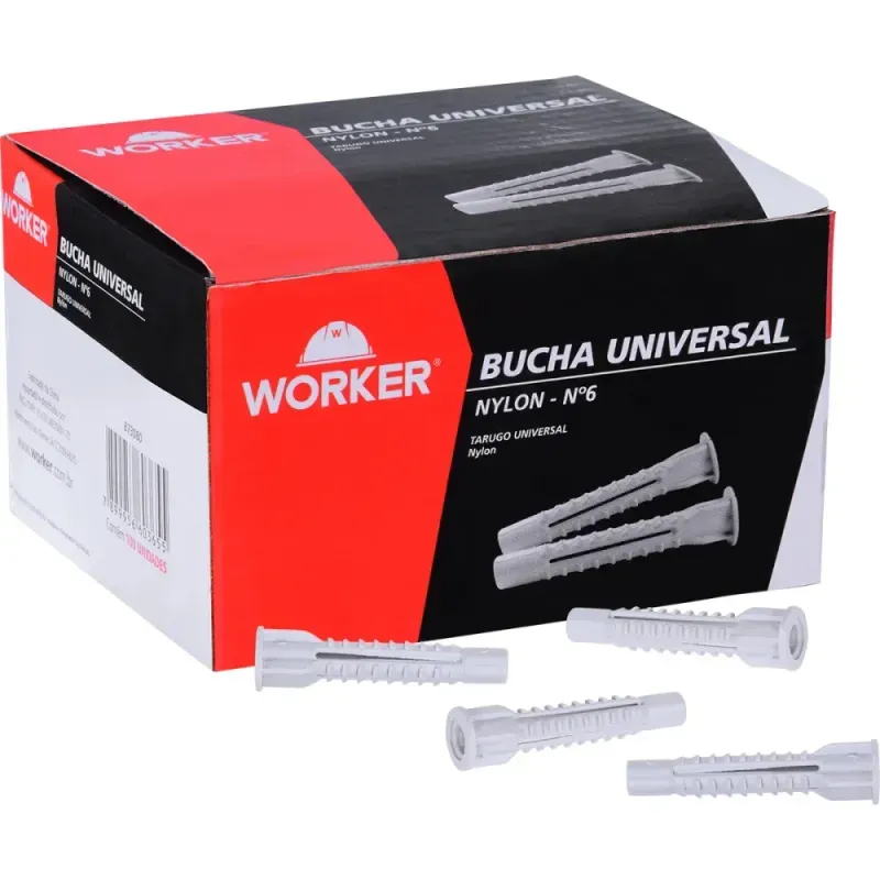 Bucha-Universal-de-Nylon-N°6-com-100-Pecas-Worker