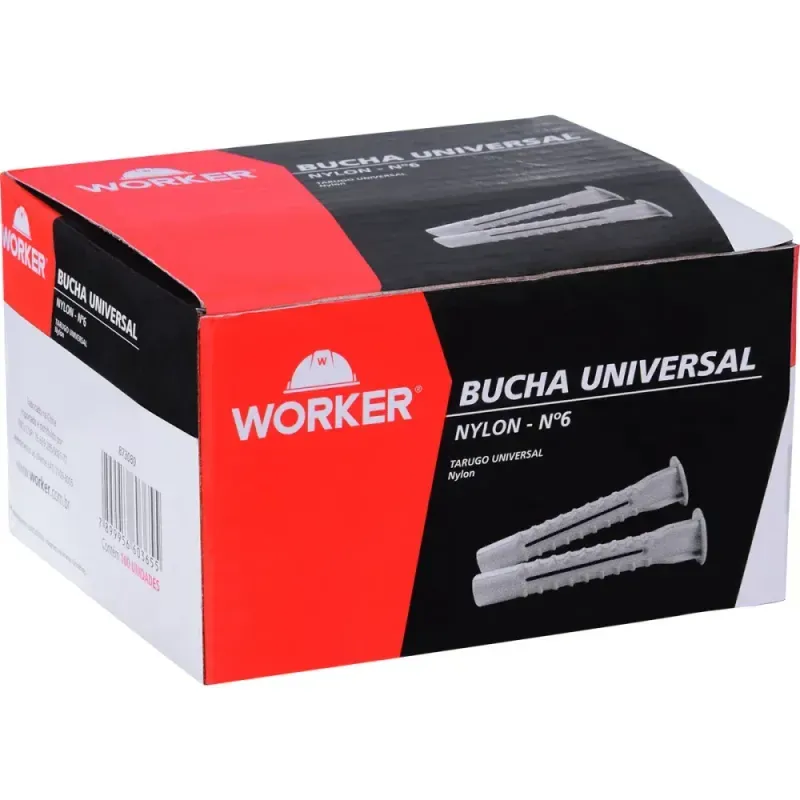 Bucha-Universal-de-Nylon-N°6-com-100-Pecas-Worker