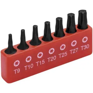 Jogo de Bits Para Parafusadeira Ponta Torx 7 Pçs Worker