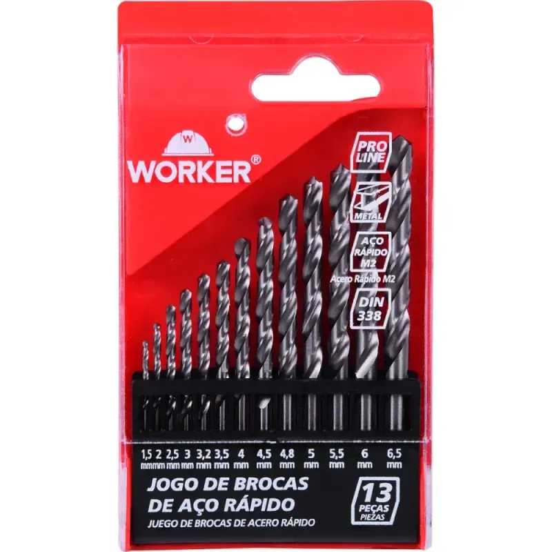 Jogo-de-Broca-em-Aco-Rapido-15-65MM-13-Pcs-Worker