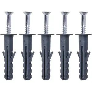Parafuso Cabeça Chata Zincado com Bucha 4,2x40mm 5 Peças Worker