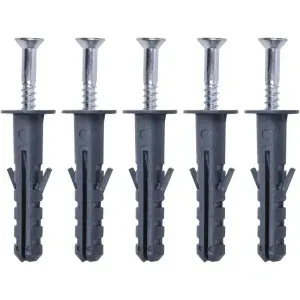 Parafuso Cabeça Chata Zincado com Bucha 4,8x50mm 5 Peças Worker