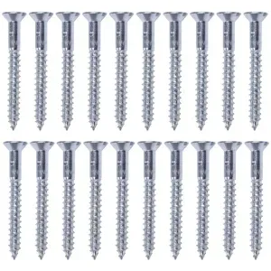 Parafuso Cabeça Chata Zincado 3,8x40mm 20 Peças Worker