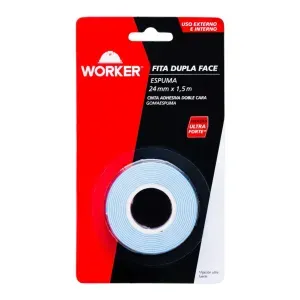 FITA DUPLA FACE ESPUMA USO EXTERNO INTERNO WORKER