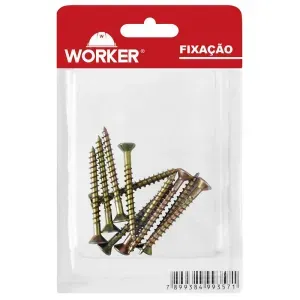Parafuso Cabeça Chata 3mm x 16mm 421774 Worker  20 Peças