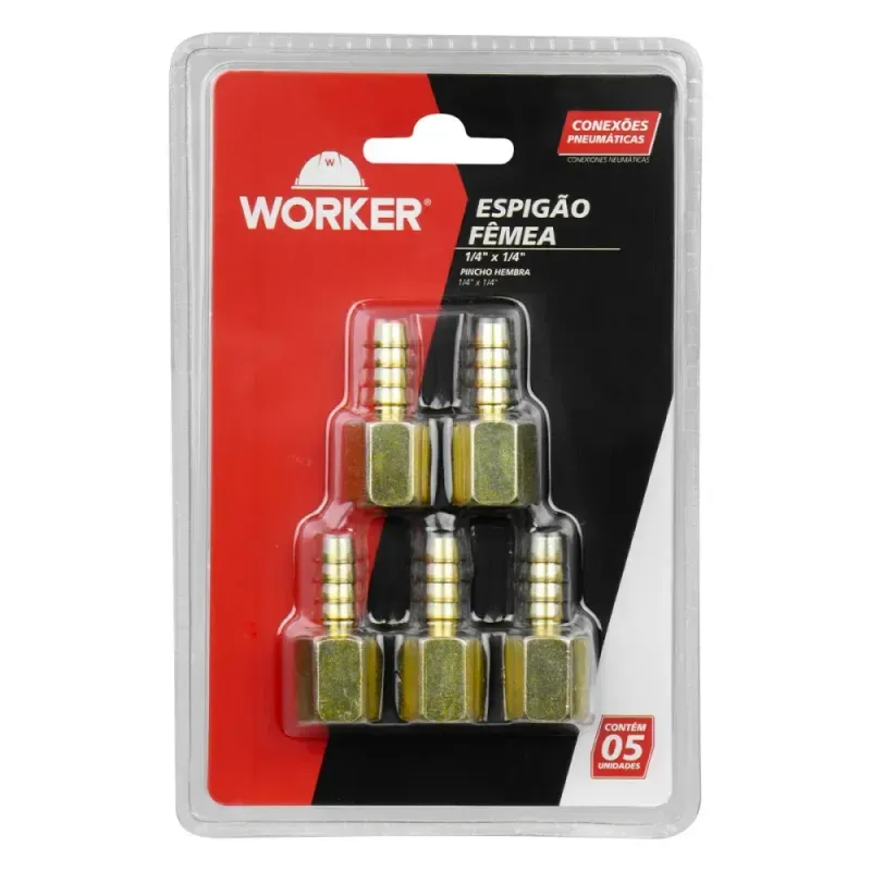Espigao-Femea-1-4--x-1-4---para-Mangueira-5-Pecas--Worker