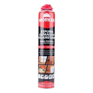 Espuma Expansiva Poliuretano Para Pistola 750ml/700gr Worker