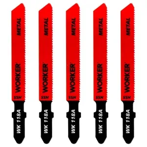 Lâmina Serra Tico-Tico 5 Peças 21 Dentes 76mm Worker