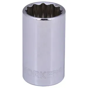 Soquete Estriado Encaixe 1/2" 15mm Worker