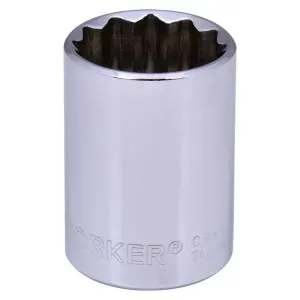 Soquete Estriado Encaixe 1/2" 22mm Worker