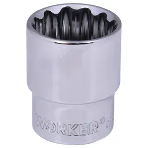 Soquete Estriado Encaixe 1/2" 24mm Worker