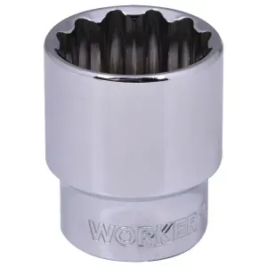 Soquete Estriado Encaixe 1/2" 27mm Worker