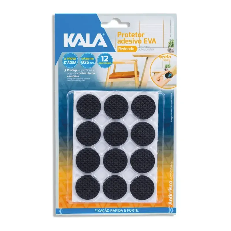 PROTETOR-ADESIVO-EVA-KALA-PRETO-REDONDO-25MM-12-PCS