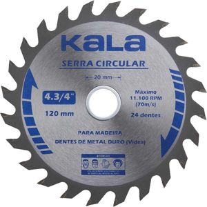 Serra Circular para Madeira 4.3/4” 120mm Kala