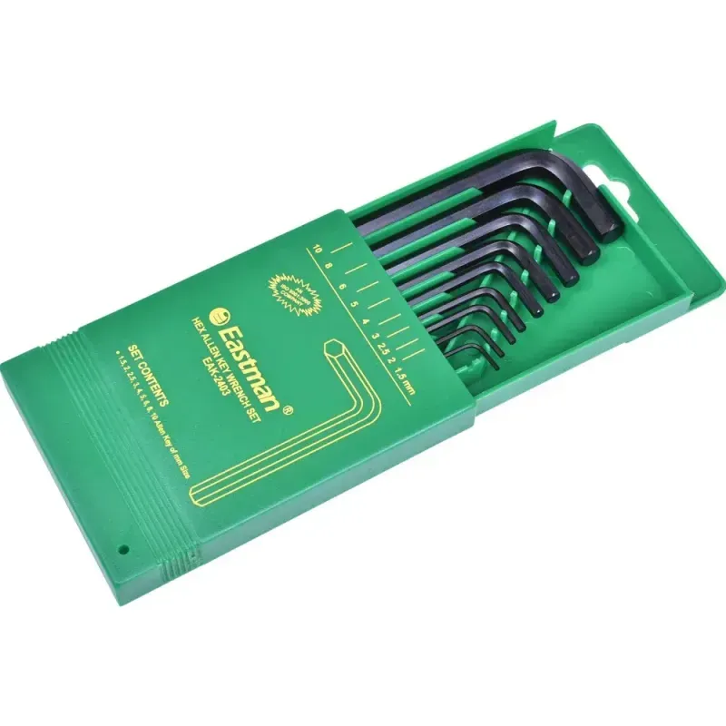 Jogo de Chave Allen Curta 1,5 a 10 mm 9 Peças Eastman
