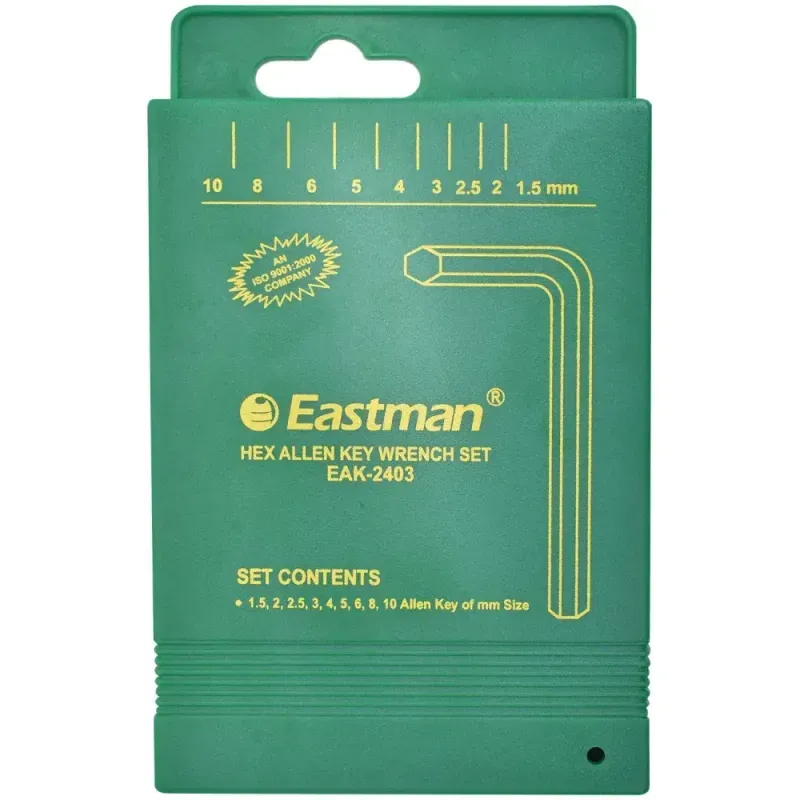 Jogo de Chave Allen Curta 1,5 a 10 mm 9 Peças Eastman