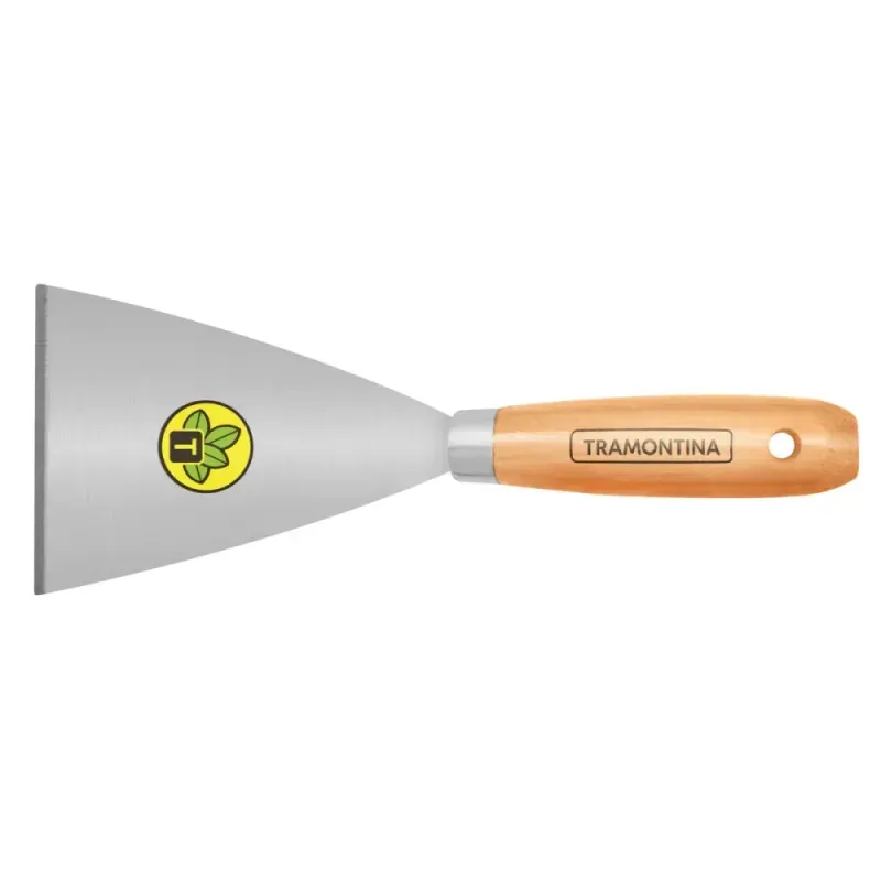 Espatula-Metalica-Rigida-10cm-Com-Cabo-de-Madeira-Tramontina