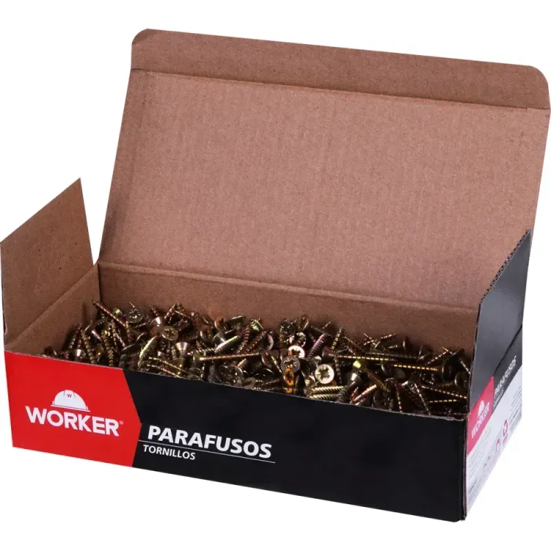 Parafuso-Madeira-Phillips-Chipboard-40x30mm-500-Pecas-Worker