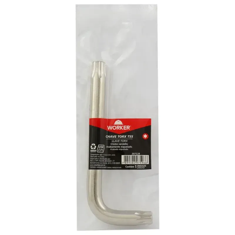 Chave-Torx-L-T55-em-Aco-Cromo-com-Guia-Worker