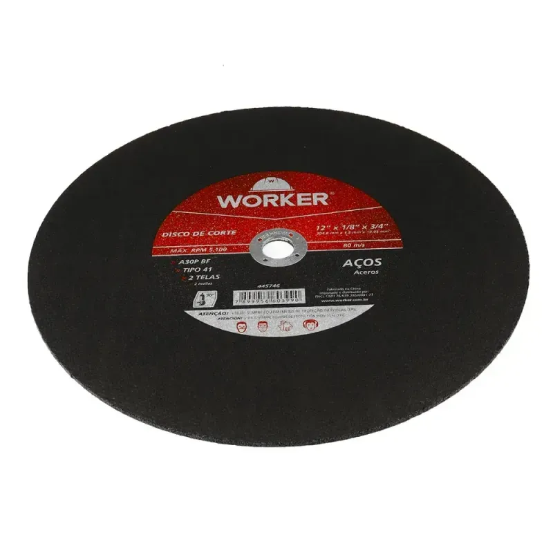 Disco-de-Corte-para-Aco-com-Furo-3-4--12x3048mm-Worker