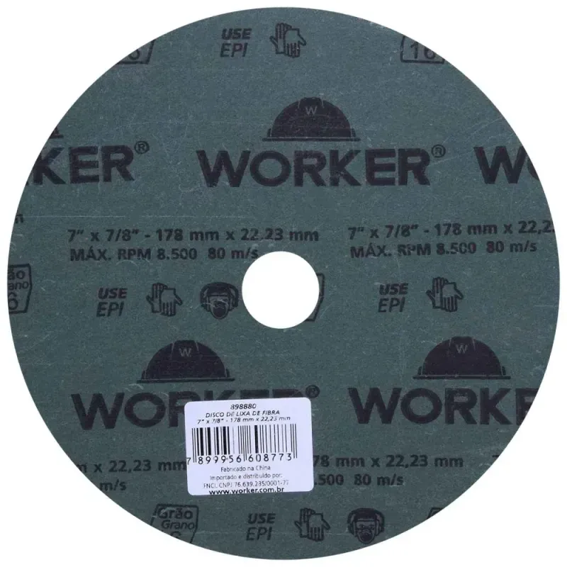 Disco-de-Lixa-de-Fibra-7--x-7-8--Grao-16-Worker