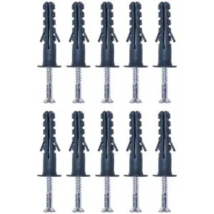 Parafuso Cabeça Chata Zincado com Bucha 2,5x16mm 10 Peças Worker
