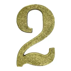 Número Residencial Plástico N°2 Bronze 10Cm Kala
