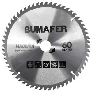 Disco de Serra 10” X 30mm Para Madeira 60 Dentes Bumafer