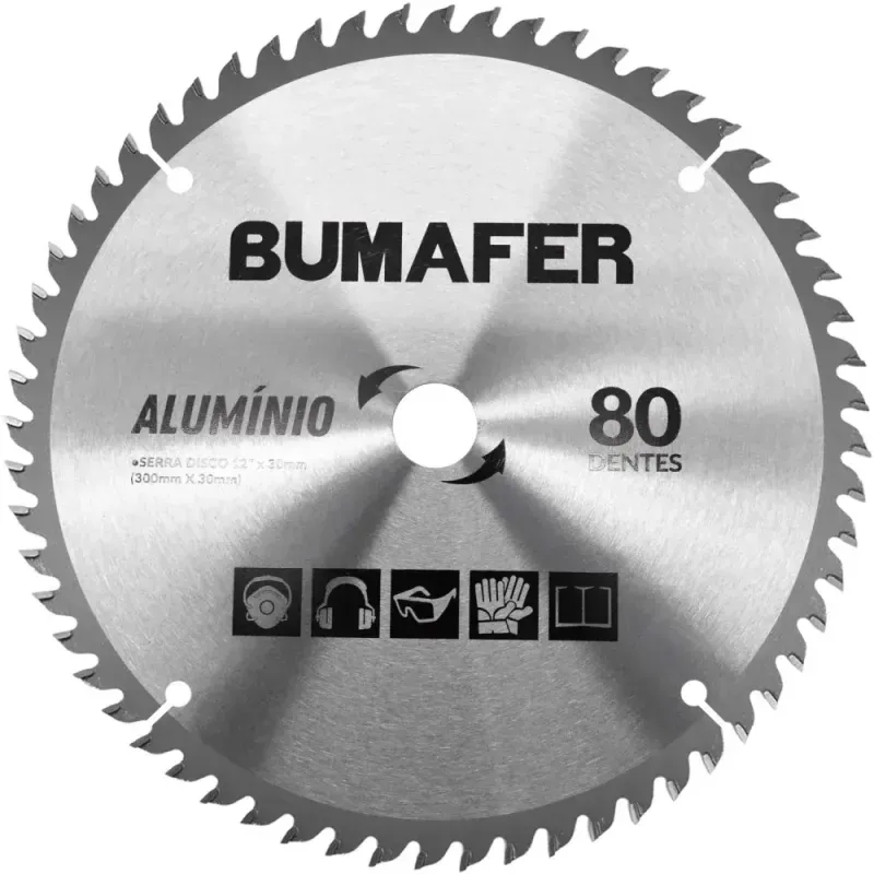 Disco-de-Serra-12”-X-30mm-Para-Aluminio-80-Dentes-Bumafer
