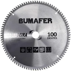 Disco de Serra 12” X 30mm Para Madeira 100 Dentes Bumafer