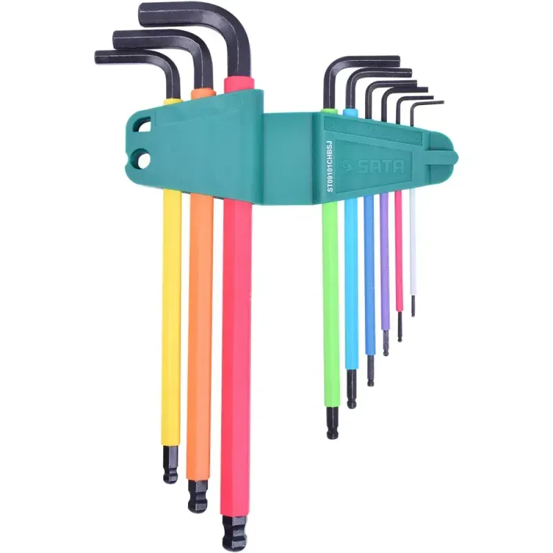 Jogo de Chaves Hexagonal Abauladas ST09101CHBSJ Sata - 9 Pçs