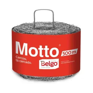 Rolo de Arame Farpado 500m Motto Belgo