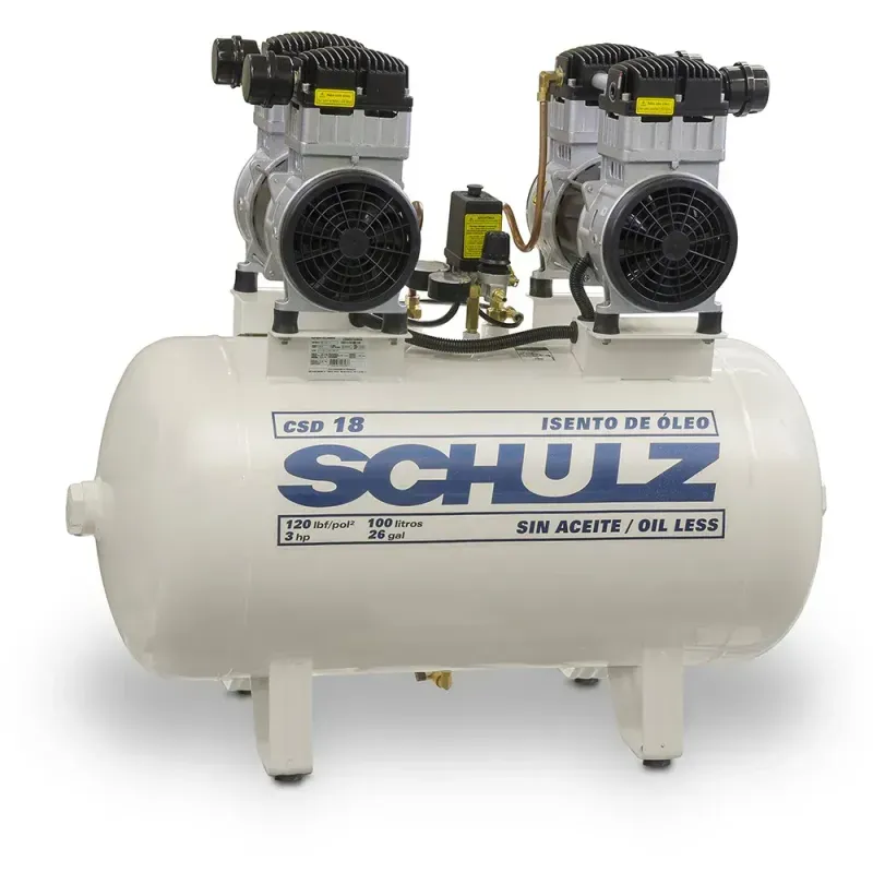 Compressor-de-Pistao-Isento-de-Oleo-CSD-18-100-Schulz---220V