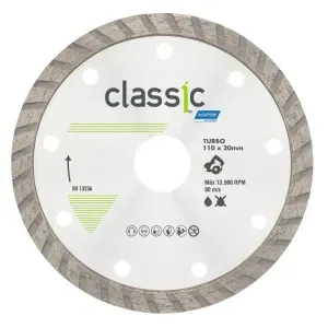 Disco Diamantado Classic Turbo para Serra Mármore 110x20mm Norton