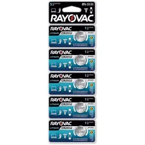 PILHA CR2032 LITHIUM RAYOVAC ENC 5PÇS