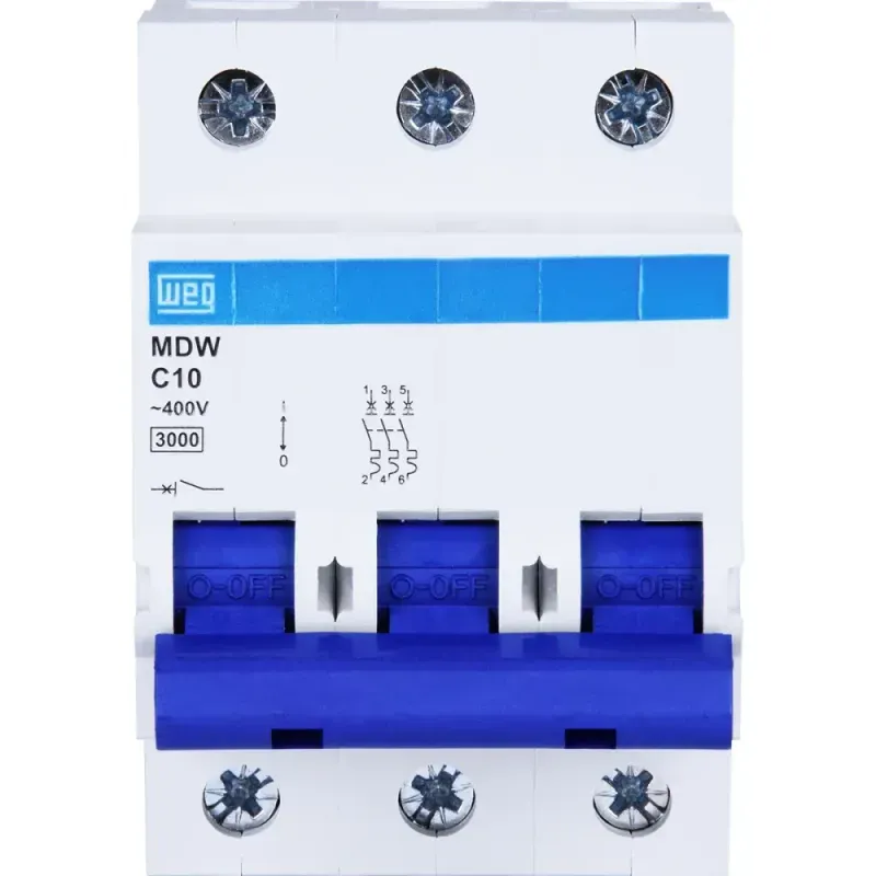 DISJUNTOR-TRIPOLAR-WEG-DIN-CURVA-C-10A-3KA