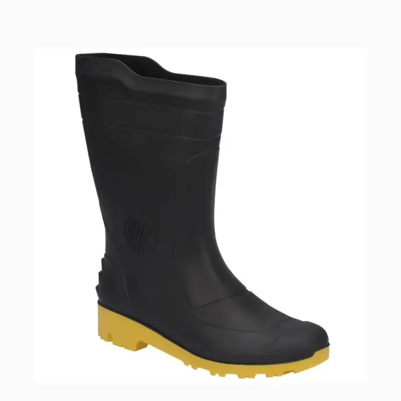 Bota-PVC-Preto-Amarelo-N44-Cano-Medio-Sem-Forro-Grendene